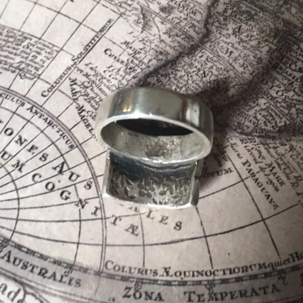 Silver Cherry Blossom Ring - image 3